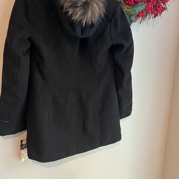 Maralyn & Me Winter Cold Weather Parka Coat Small Black 6954ME-E9 - Picture 5 of 9